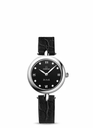 Omega De Ville Prestige Dewdrop Quartz 27.4 Stainless Steel / Black 424.13.27.60.51.001 (42413276051001)